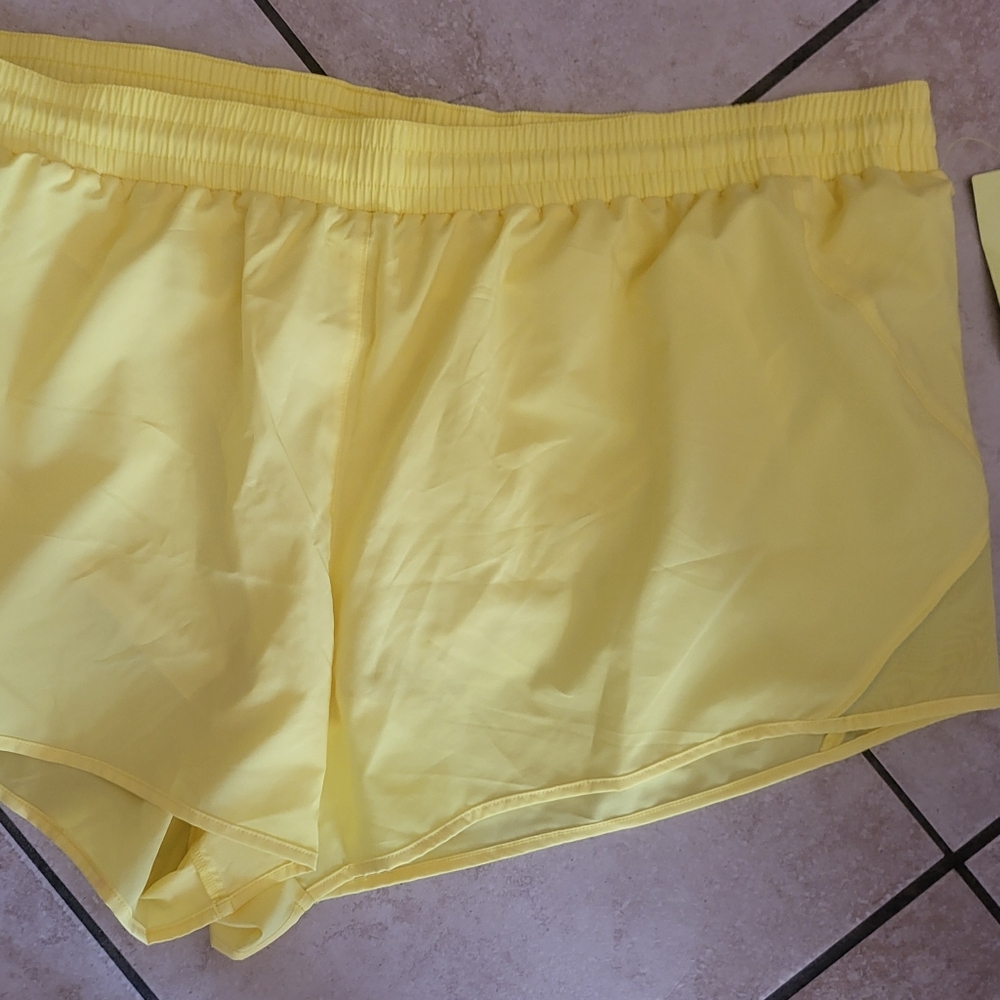 All In Motion 3x Yellow Running Shorts